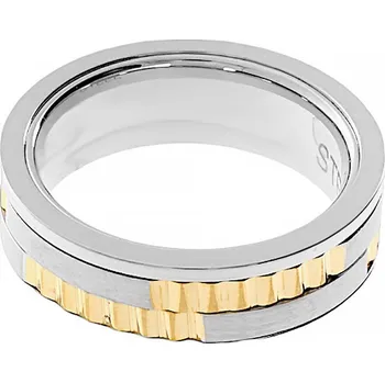 Prsten Nerezový prsten 6544 (velikost 66) - stříbrnozlaté barvy - SRI.6544.. IP size66