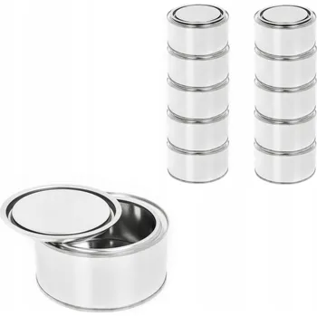 10 x KOVOVÁ PLECHOVKA 250 ml s KRYTEM (Pozink) Prázdná