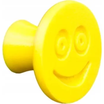 Nábytkové kování Nábytková úchytka ohebná, smajlík usměv, žlutá