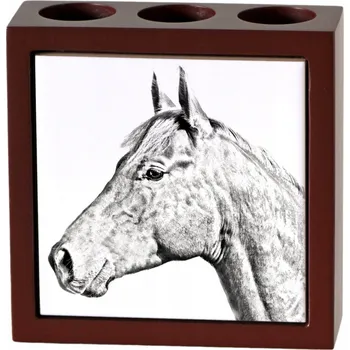 Holštýnský kůň - stojan na tužky s koněm, organizér na stůl s potiskem