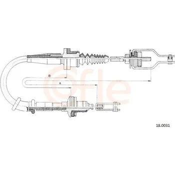 Spojkové lanko Tažné lanko, ovládání spojky COFLE 18.0031