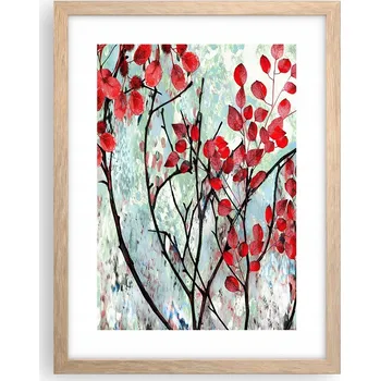 Obraz Obraz plakát v rámu světlý dub do obýváku 30x40 abstrakce plakáty na zeď