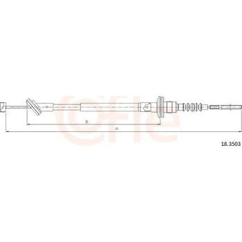 Spojkové lanko Tažné lanko, ovládání spojky COFLE 92.18.3503