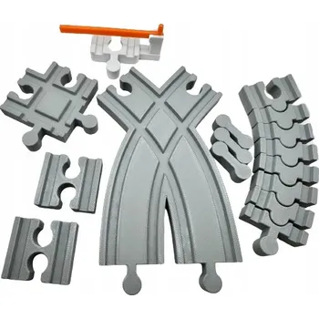 Vláček a vláčkodráha Sada dřevěných kolejí pro vláčkodráhu - výhybka se závorou pro koleje Brio IKEA