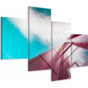 Obraz Obraz Čtyřdílný Vícedílný MRAKODRAP Mraky 3D Efekt 240x150 cm