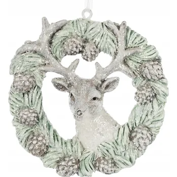 Přívěsek VÁNOČNÍ OZDOBA SOB VE VĚNCI 7,5 cm