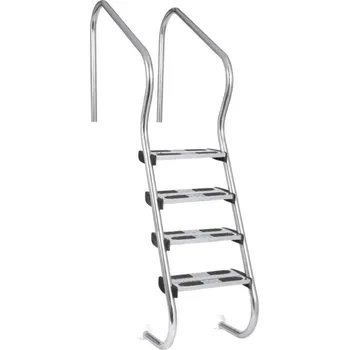 Bazénové schůdky VágnerPool žebřík nerez Ergo s pouzdrem 4 stupňový, AISI 316