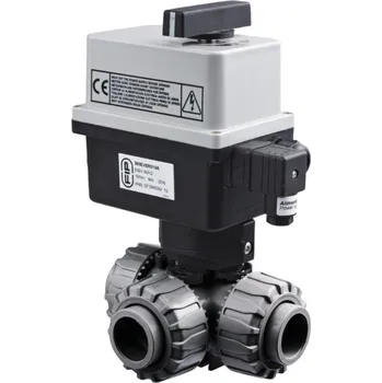 PVC Kulový el. třícestný ventil 50 mm FIP-T