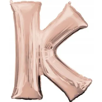 Balónek Fóliový balónek Písmeno "K" růžové zlato - 66x