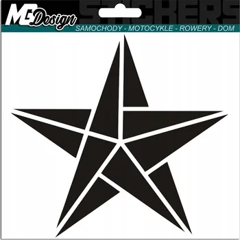 Samolepicí dekorace na vozidlo SAMOLEPKA HVĚZDA STAR TROJÚHELNÍKY na auto 20x18cm
