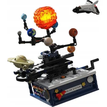 ostatní stavebnice Pohyblivý MODEL Sluneční Soustavy Země Slunce Vesmír LED 725 dílků