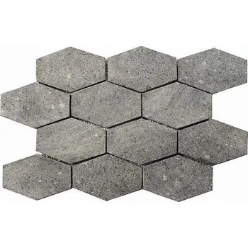 Obklad Mozaika Mosavit Hexagonal grey 25x37 cm mat MENO
