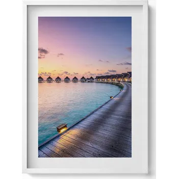 Obraz Závěsný obraz na zeď dekorace do bytu Západ slunce Maledivy 50x70 cm