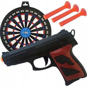Dětská zbraň Pistole se šipkami, pistole na přísavky, terč