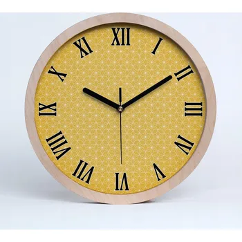 Hodiny Dřevěné nástěnné hodiny římské hvězdy průměr 30 cm