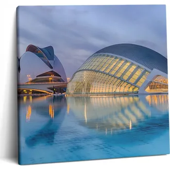 Obraz Fotoobraz na plátně Moderní Do Pokoje Město Západ Slunce 60x60 cm