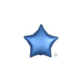 Balónek Fóliový balónek hvězda modrý saténový 43 cm 1 Ks