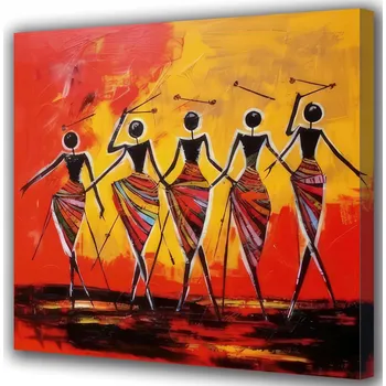 Obraz Moderní obrazy na plátně do předsíně v živých barvách tance 60x60 cm