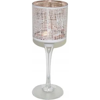 Obraz SKLENĚNÁ ČÍŠE DIAMANTOVÁ BÍLÁ VYSOKÁ