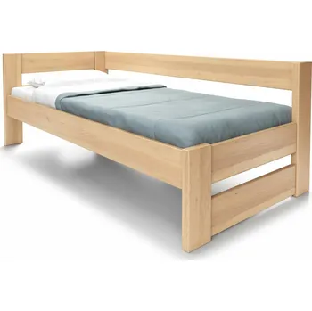 Postel Rohová zvýšená postel jednolůžko ELA, LEVÁ masiv buk