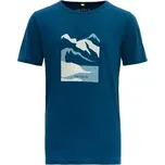 Dětské merino tričko Devold MOLNES MERINO 16 Tmavě modrá, Bílá, Světle modrá