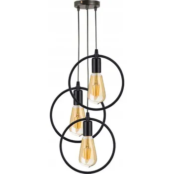 Závěsné stropní svítidlo Závěs Edison Loft 3x E27 kruh