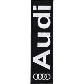 Nášivka VAR Nášivka AUDI svislá 17 x 4,5 cm černá/bílá
