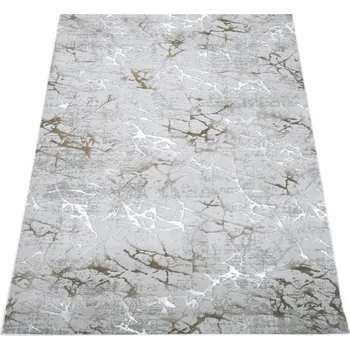 Koberec KOBEREC DO OBÝVACÍHO POKOJE MODERNÍ MĚKKÝ ŠEDÝ BÉŽOVÝ 80X150