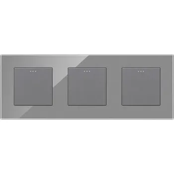 vypínač SKLENĚNÝ SCHODIŠŤOVÝ VYPÍNAČ SVĚTLA KLASICKÝ DVOUOKRUHOVÝ 1+1+1