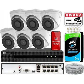 Bezpečnostní kamera Monitorovací sada HiLook IP PoE kamera 5MPX Sada kamer pro monitoring