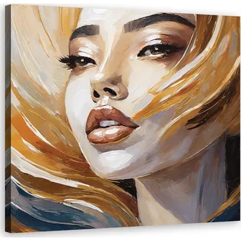 Obraz Obraz na plátně, Žena malovaný portrét 60x60