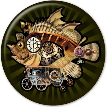 Placka Mechanická ryba - Steampunk