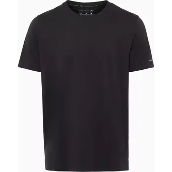 Pánské tričko PORSCHE DESIGN T-shirt Essential Tričko volnočasové sportovní s kulatým výstřihem a logem černá (Tričko s bočním rozparkem v regular fit střihu.)