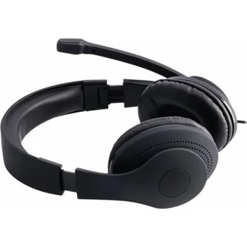 HAMA headset PC Office stereo HS-P200/ drátová sluchátka + mikrofon/ 2x 3,5 mm jack/ citlivost 105 dB/mW/ černá