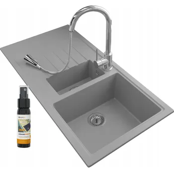 Granitový dřez Dřez jednopůlkomorový Granitan SOLARIS granit šedý
