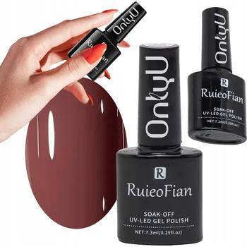 Lak na nehty Tmavě Hnědý Hybridní Lak na Nehty s Leskem UV OnlyU/L034