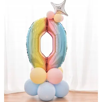 Balónek SADA 14 NAROZENINOVÝCH BALÓNKŮ ČÍSLICE 0 FÓLIOVÝ BALÓNEK