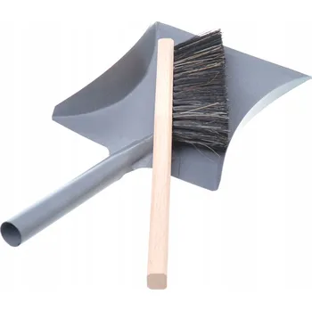 Sada lopaty a smetáček kovová lopatka , lopata na odpadky, ŠEDÁ barva