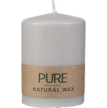 Svíčka Svíčka z přírodního vosku pr.7x9cm, šedá|silber-grau, ks|Wenzel