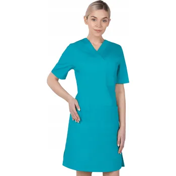 Dámské šaty 44 ŠATY LÉKAŘSKÁ KOSMETICKÁ SE ZAVAZOVÁNÍM KAPSY ZÁSTĚRA 76