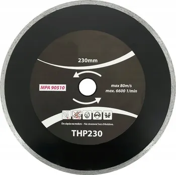 Řezný kotouč DIAMANTOVÝ KOTOUČ DISK PRO ŘEZÁNÍ DLAŽDIC ZA MOKRA 230 MM PLNÝ ECONO