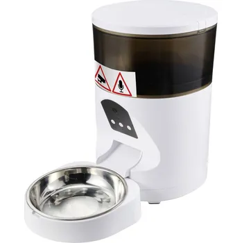 automatické krmítko MFK-220608 4 l Pes, Kočka bílá Ovládání pomocí aplikace, Kamera pro zvířata, Video v reálném čase, o