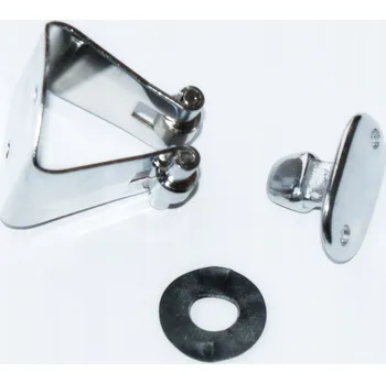 Omezovač dorazu, držák dveří, západka na klik, mosaz chrom vel. D