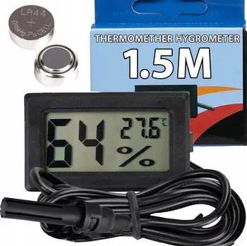 Teploměr profiHOT vlhkoměr měřič vlhkosti sonda 1.5m černý