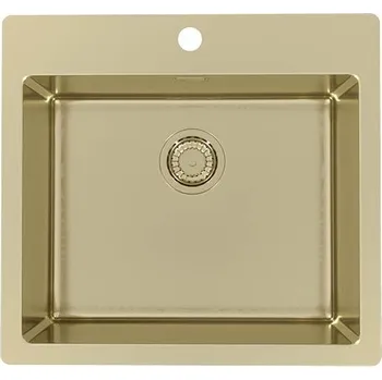 Granitový dřez Jednodřez Alveus Pure 70 OCEL VESTAVNÝ ZLATÝ + SIFON