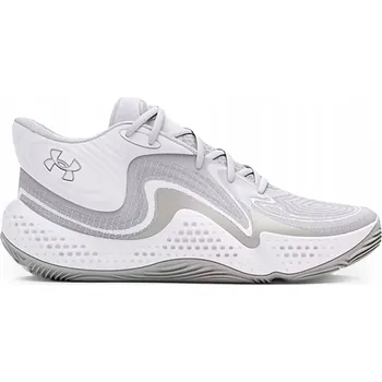 Dámská obuv Basketbalové boty Under Armour Spawn 6 bílé/světle šedé/bílá hlína, velikost 47 EU