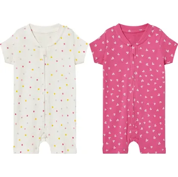 Kojenecký overall lupilu® Dívčí overal na spaní s BIO bavlnou