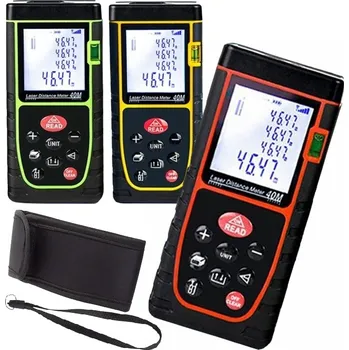Měřící laser LASEROVÝ DÁLKOMĚR >>40M<< DIGITÁLNÍ LASEROVÝ MĚŘIČ VZDÁLENOSTI S VODVÁHOU