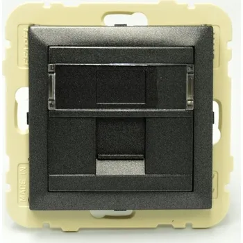 Elektrická zásuvka Internetová a telefonní zásuvka nástěnná Efapel šedá