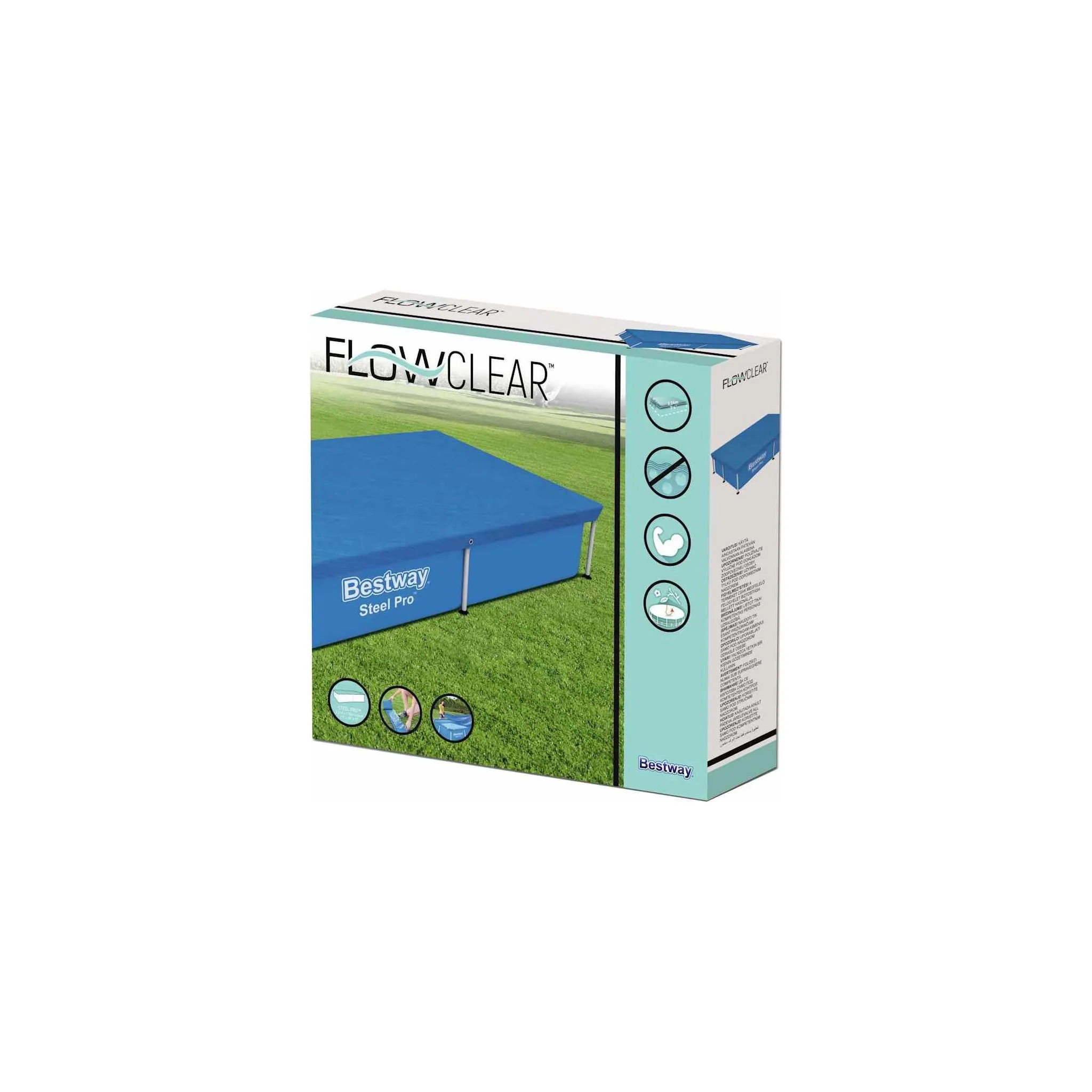 Fotografie 3 - Bazénová plachta Bestway Steel Pro modrá 1,5 x 2,21 m